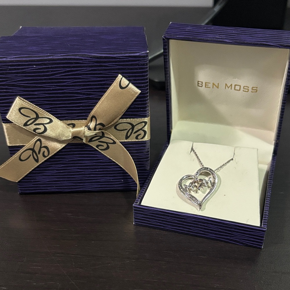 MOM Original Sterling Silver Heart Necklace by Ben Moss